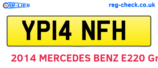YP14NFH are the vehicle registration plates.