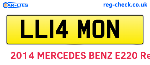 LL14MON are the vehicle registration plates.