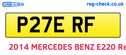 P27ERF are the vehicle registration plates.