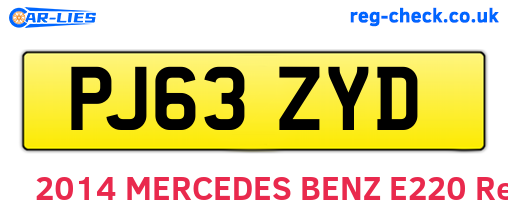 PJ63ZYD are the vehicle registration plates.