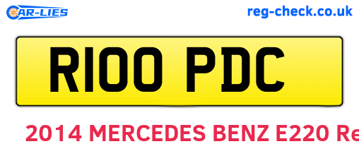 R100PDC are the vehicle registration plates.