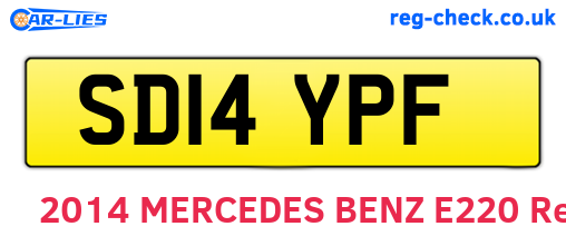 SD14YPF are the vehicle registration plates.