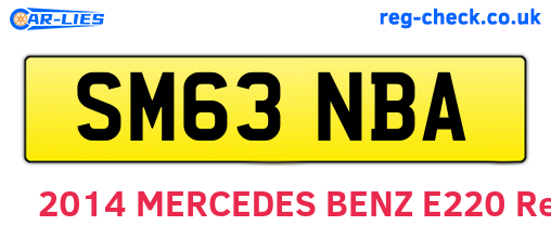 SM63NBA are the vehicle registration plates.