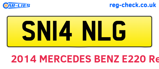 SN14NLG are the vehicle registration plates.