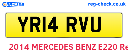YR14RVU are the vehicle registration plates.