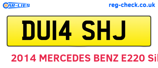 DU14SHJ are the vehicle registration plates.