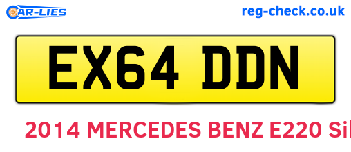 EX64DDN are the vehicle registration plates.