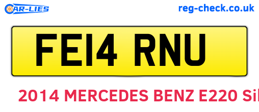 FE14RNU are the vehicle registration plates.