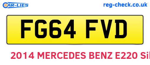 FG64FVD are the vehicle registration plates.