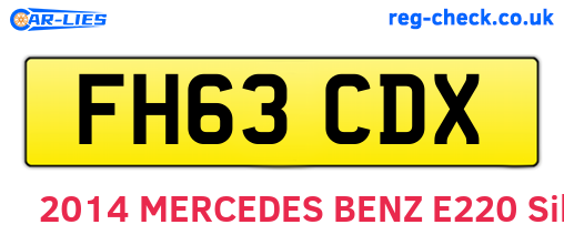 FH63CDX are the vehicle registration plates.