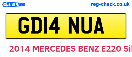 GD14NUA are the vehicle registration plates.
