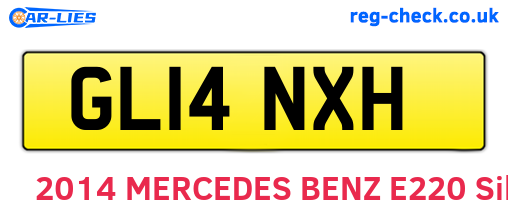GL14NXH are the vehicle registration plates.