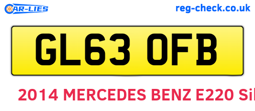 GL63OFB are the vehicle registration plates.