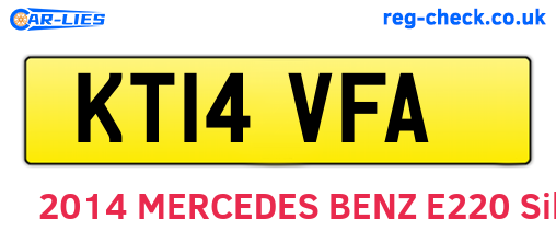 KT14VFA are the vehicle registration plates.