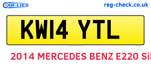 KW14YTL are the vehicle registration plates.