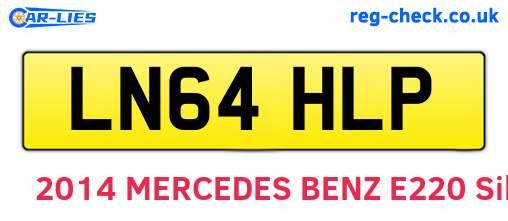 LN64HLP are the vehicle registration plates.