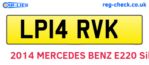 LP14RVK are the vehicle registration plates.