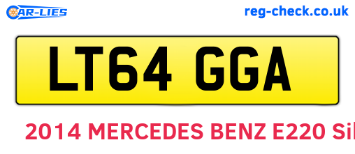 LT64GGA are the vehicle registration plates.