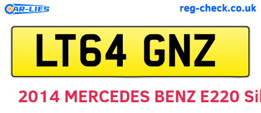 LT64GNZ are the vehicle registration plates.
