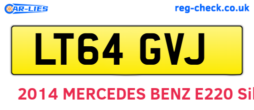 LT64GVJ are the vehicle registration plates.
