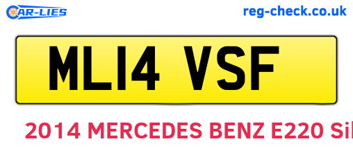 ML14VSF are the vehicle registration plates.