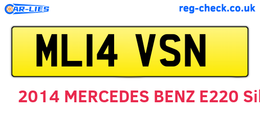 ML14VSN are the vehicle registration plates.