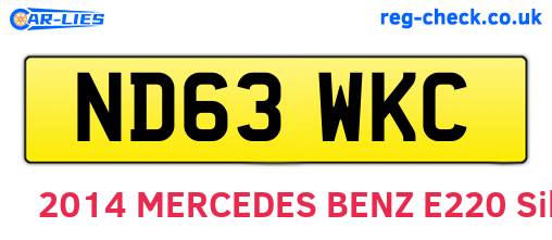 ND63WKC are the vehicle registration plates.