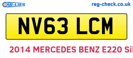 NV63LCM are the vehicle registration plates.