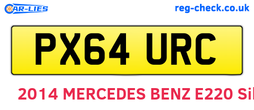 PX64URC are the vehicle registration plates.