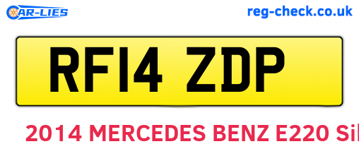 RF14ZDP are the vehicle registration plates.
