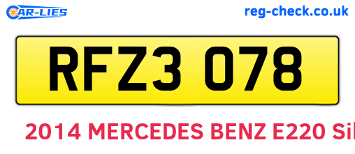 RFZ3078 are the vehicle registration plates.