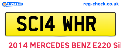 SC14WHR are the vehicle registration plates.