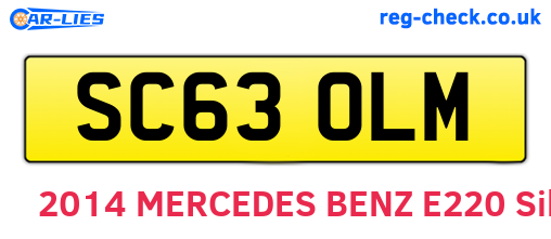 SC63OLM are the vehicle registration plates.