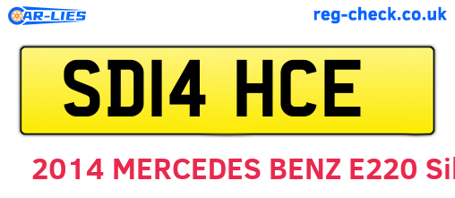 SD14HCE are the vehicle registration plates.