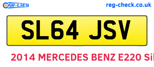 SL64JSV are the vehicle registration plates.