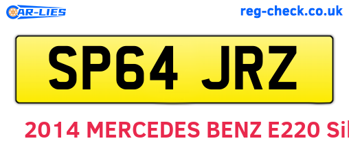 SP64JRZ are the vehicle registration plates.