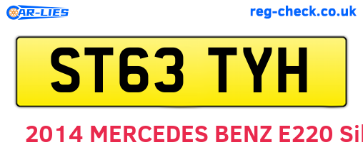 ST63TYH are the vehicle registration plates.
