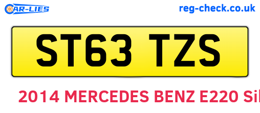 ST63TZS are the vehicle registration plates.