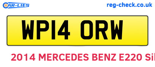 WP14ORW are the vehicle registration plates.