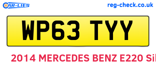 WP63TYY are the vehicle registration plates.