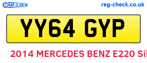 YY64GYP are the vehicle registration plates.