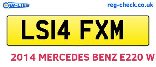 LS14FXM are the vehicle registration plates.