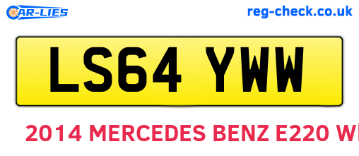 LS64YWW are the vehicle registration plates.