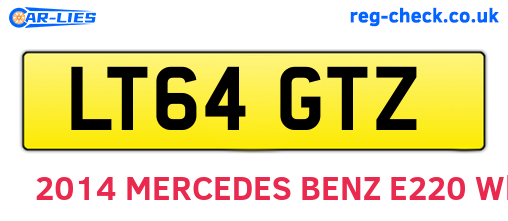 LT64GTZ are the vehicle registration plates.