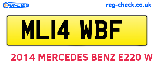 ML14WBF are the vehicle registration plates.
