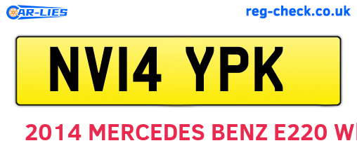 NV14YPK are the vehicle registration plates.