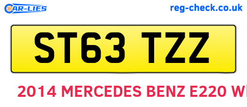 ST63TZZ are the vehicle registration plates.