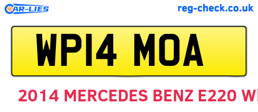 WP14MOA are the vehicle registration plates.