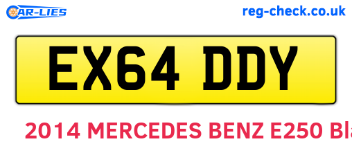 EX64DDY are the vehicle registration plates.