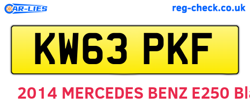 KW63PKF are the vehicle registration plates.